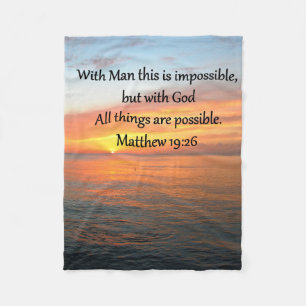 COUVERTURE POLAIRE INSPIRING MATTHEW 19:26 CONCEPTION DU SOLEIL