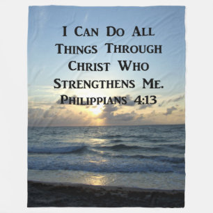 COUVERTURE POLAIRE INSPIRING PHILIPPIANS 4:13 BIBLE VERSE