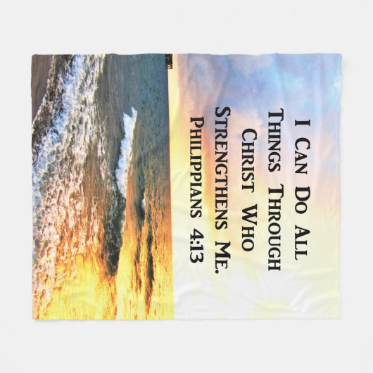 COUVERTURE POLAIRE INSPIRING PHILIPPIANS 4:13 SCRIPTURE VERSE (Devant (Horizontal))