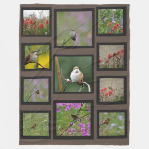 Couverture Polaire Instagram collage images personnalisées monogramme