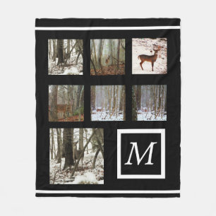 Couverture Polaire Instagram vos images collage personnalisé monogram