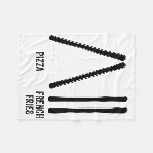 Couverture Polaire Instructeur De Ski Pizza Et Français Fries Comment (Devant (Horizontal))