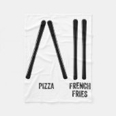 Couverture Polaire Instructeur De Ski Pizza Et Français Fries Comment (Devant)