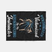 Couverture Polaire Instructrice de kickboxing Drôle de kick boxeur Bo (Devant (Horizontal))