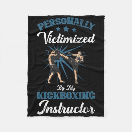Couverture Polaire Instructrice de kickboxing Drôle de kick boxeur Bo (Devant)