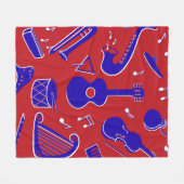 Couverture Polaire Instruments de musique (Devant (Horizontal))