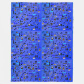 Couverture Polaire Instruments Et Notes Musicaux Bleus, (Devant)