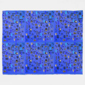 Couverture Polaire Instruments Et Notes Musicaux Bleus, (Devant (Horizontal))