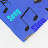 Couverture Polaire Instruments Et Notes Musicaux Bleus, (Coin)