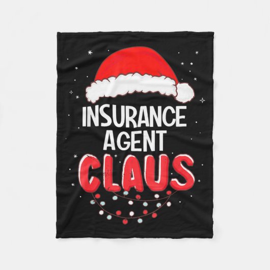 Couverture Polaire Insurance Agent Santa Claus Christmas Matching Cos (Devant)