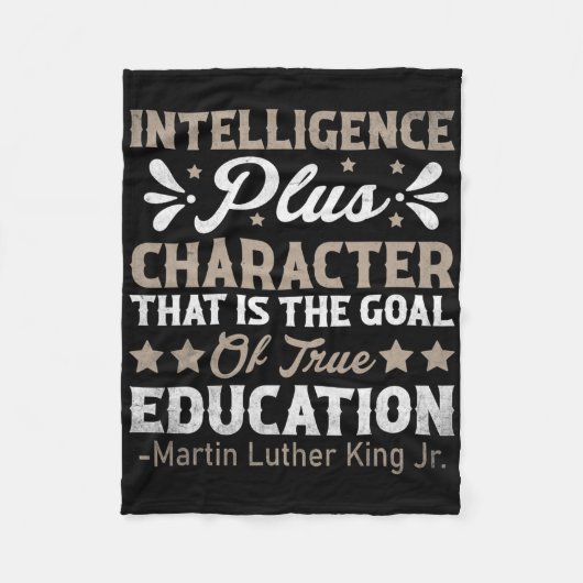 Couverture Polaire Intelligence Plus Caractère Jour Mlk Histoire Noir (Devant)