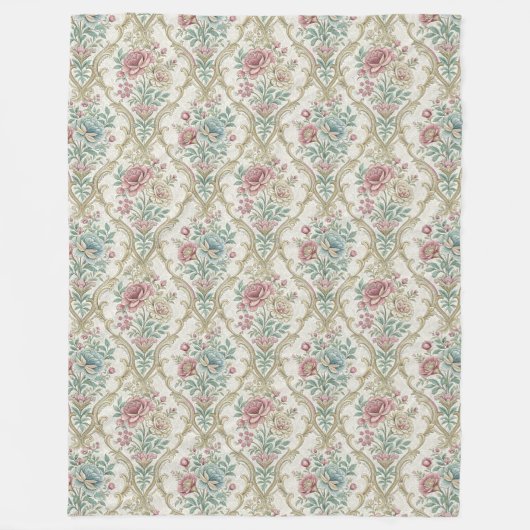 Couverture Polaire Intemporel Floral Damask Thon Classic Home Accent (Devant)