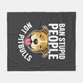 Couverture Polaire Interdire les gens stupides pas Pitbulls Chien (Devant (Horizontal))