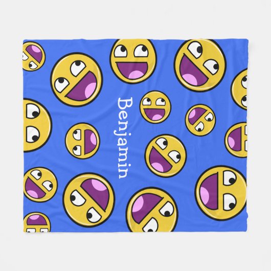 Couverture Polaire Internet impressionnant Meme de visage (Devant (Horizontal))