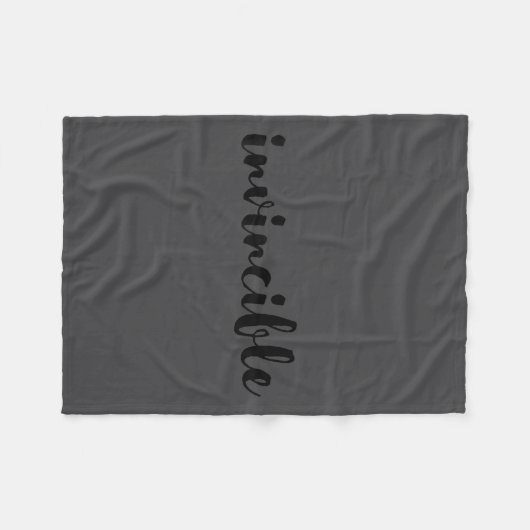 Couverture Polaire Invincible - Motivational  (Devant (Horizontal))