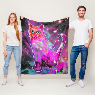 Couverture Polaire Iota de chat cosmique