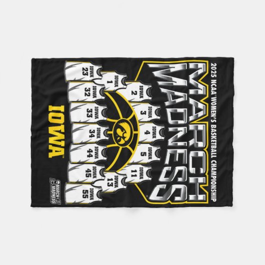 Couverture Polaire Iowa March Madness 2025 Women's Sketll Nil (Devant (Horizontal))