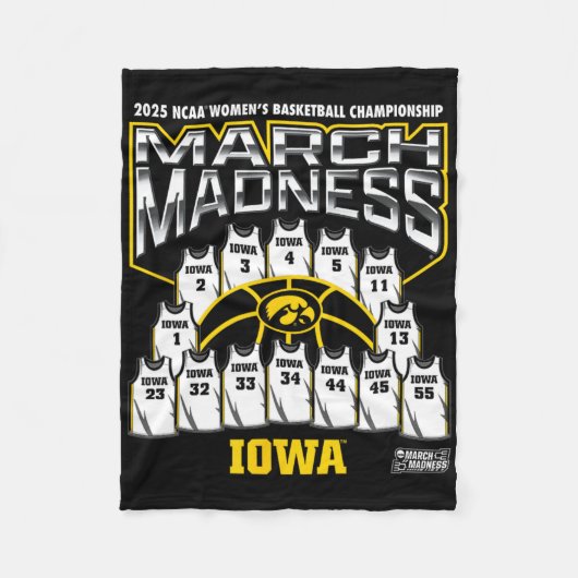 Couverture Polaire Iowa March Madness 2025 Women's Sketll Nil (Devant)