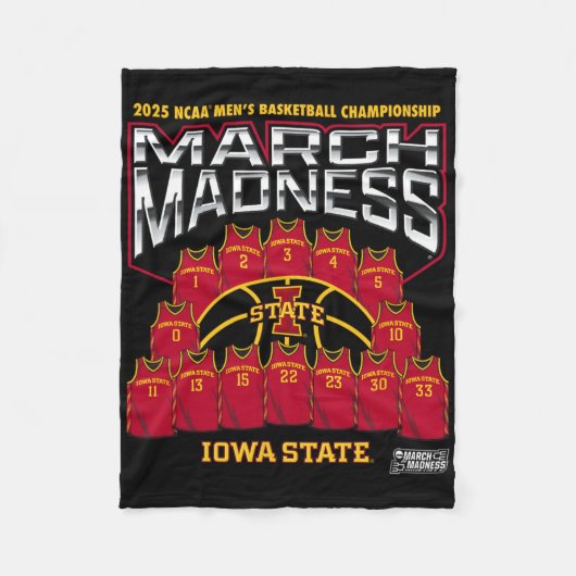 Couverture Polaire Iowa State March Madness 2025 Men's Sketll Nil (Devant)