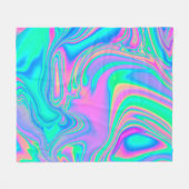 Couverture Polaire Iridescente marbrée texture holographique en dynam (Devant (Horizontal))