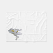 Couverture Polaire Iris blanc avec centre jaune (Devant (Horizontal))