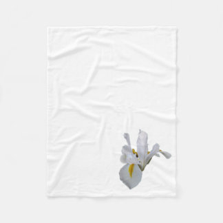 Couverture Polaire Iris blanc avec centre jaune