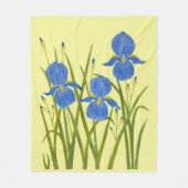 Couverture Polaire Iris bleus (Devant)