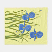 Couverture Polaire Iris bleus (Devant (Horizontal))