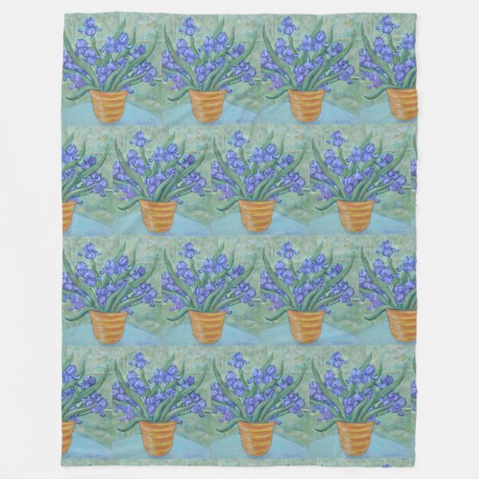 Couverture Polaire Iris Blossoms (Devant)