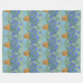 Couverture Polaire Iris Blossoms (Devant (Horizontal))