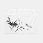 Couverture Polaire Iris chinois - bw (Devant (Horizontal))