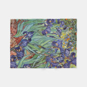 Couverture Polaire Iris de Van Gogh Peinture Impressionniste (Devant (Horizontal))