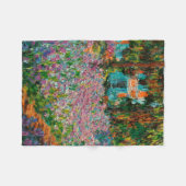 Couverture Polaire Iris Jardin Monet Giverny fleurs (Devant (Horizontal))