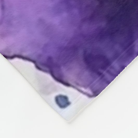 Couverture Polaire Iris violet en aquarelle (Coin)