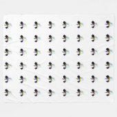 Couverture polaire Iris violet et blanc (Devant (Horizontal))