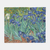 Couverture Polaire Irises par Van Gogh (Devant (Horizontal))