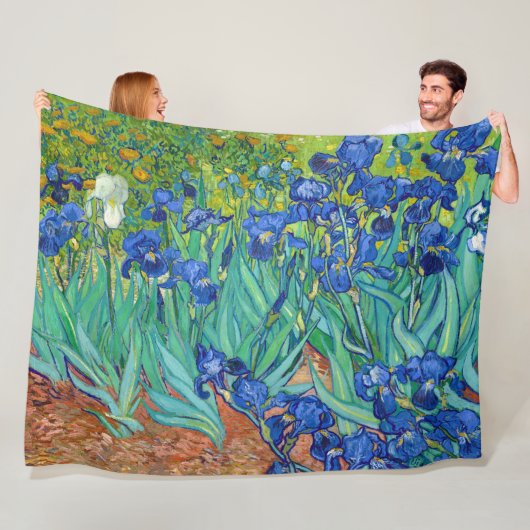 Couverture Polaire Irises, Vincent van Gogh (En situation)