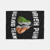 Couverture Polaire Irish Boxing Funny Irlande Drapeau - Irish Pub (Devant (Horizontal))