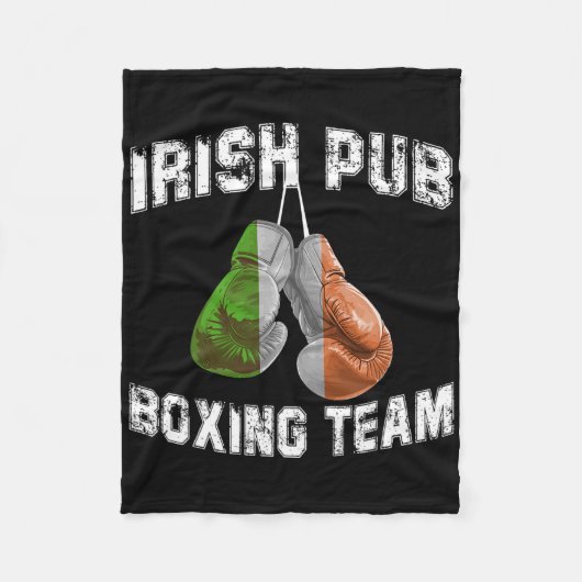Couverture Polaire Irish Boxing Funny Irlande Drapeau - Irish Pub (Devant)