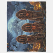 Couverture Polaire Irish Red Setter Halloween Épouvantable (Devant)