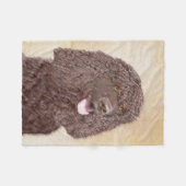 Couverture Polaire Irish Water Spaniel Peinture - Original Dog Art (Devant (Horizontal))