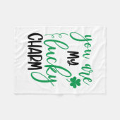Couverture Polaire Irlandais Vous Êtes Mon Charme Chanceux (Devant (Horizontal))