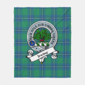 Couverture Polaire Irvine Ancien Clan Badge Tartan Plaid (Devant)