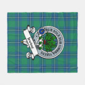 Couverture Polaire Irvine Ancien Clan Badge Tartan Plaid (Devant (Horizontal))