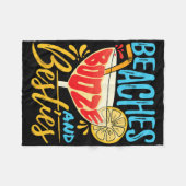 Couverture Polaire Island Party Beach Bachelorette - Plages Booze An (Devant (Horizontal))