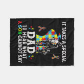 Couverture Polaire It Takes A Special Dad To Hear What A Son Cannot S (Devant (Horizontal))