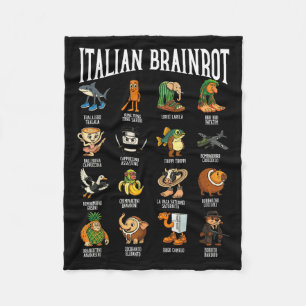 Couverture Polaire Italian Brainrot Ballerine Ino Personnage Meme Mix