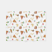 Couverture Polaire Italian Food Pizza Pasta Tiramisu Pattern (Devant (Horizontal))