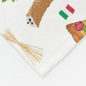 Couverture Polaire Italian Food Pizza Pasta Tiramisu Pattern (Coin)