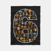 Couverture Polaire Italien Brainrot Anniversaire 6 Age Mème 6ème Enfa (Devant)